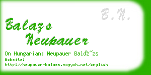 balazs neupauer business card